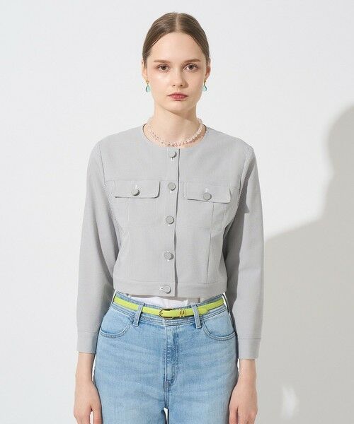 ANAYI / アナイ その他アウター | サッカーストレッチクロップドブルゾン | 詳細11