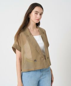 ANAYI / アナイ テーラードジャケット | シアーオーガンフレンチスリーブジャケット