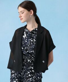 ANAYI / アナイ テーラードジャケット | シアーオーガンフレンチスリーブジャケット