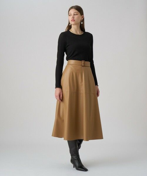 ANAYI / アナイ ロング・マキシ丈スカート | フェイクレザージャンパー スカート | 詳細4