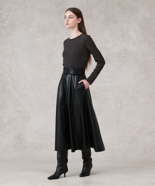ANAYI / アナイ ロング・マキシ丈スカート | フェイクレザージャンパー スカート | 詳細16