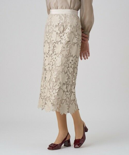 ANAYI / アナイ ミニ・ひざ丈スカート | レザーフラワーエンブロイダリー スカート | 詳細2