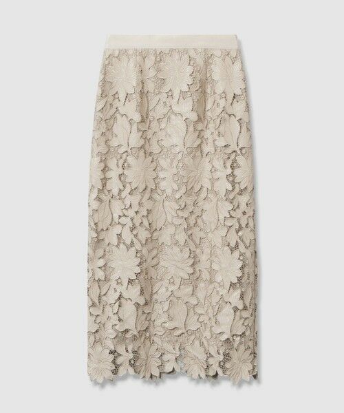 ANAYI / アナイ ミニ・ひざ丈スカート | レザーフラワーエンブロイダリー スカート | 詳細6