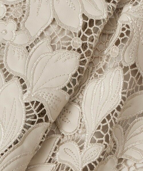 ANAYI / アナイ ミニ・ひざ丈スカート | レザーフラワーエンブロイダリー スカート | 詳細8