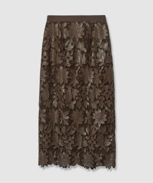 ANAYI / アナイ ミニ・ひざ丈スカート | レザーフラワーエンブロイダリー スカート | 詳細18