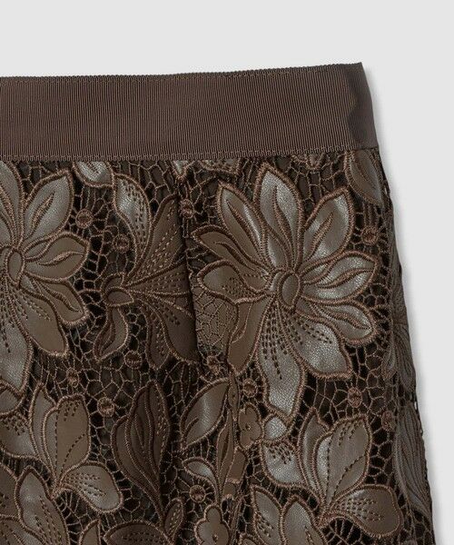 ANAYI / アナイ ミニ・ひざ丈スカート | レザーフラワーエンブロイダリー スカート | 詳細20