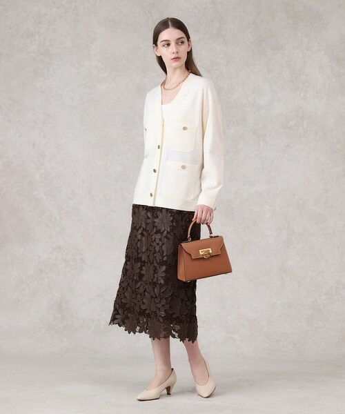 ANAYI / アナイ ミニ・ひざ丈スカート | レザーフラワーエンブロイダリー スカート | 詳細16