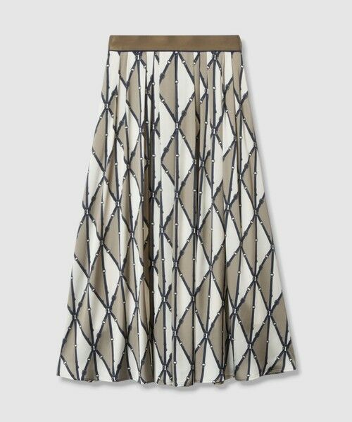 ANAYI / アナイ ロング・マキシ丈スカート | ベルトプリントランダムタック スカート | 詳細10