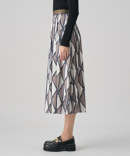 ANAYI / アナイ ロング・マキシ丈スカート | ベルトプリントランダムタック スカート | 詳細2