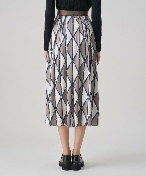 ANAYI / アナイ ロング・マキシ丈スカート | ベルトプリントランダムタック スカート | 詳細3