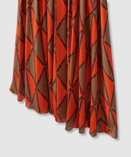 ANAYI / アナイ ロング・マキシ丈スカート | ベルトプリントランダムタック スカート | 詳細21