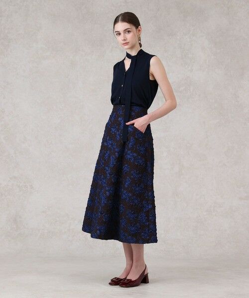 ANAYI / アナイ ミニ・ひざ丈スカート | ラメフラワーフクレジャガードフレア スカート | 詳細2