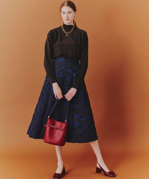 ANAYI / アナイ ミニ・ひざ丈スカート | ラメフラワーフクレジャガードフレア スカート | 詳細6