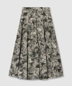 ANAYI / アナイ ミニ・ひざ丈スカート | ブラッシュフラワープリントフレア スカート