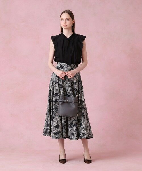 ANAYI / アナイ ミニ・ひざ丈スカート | ブラッシュフラワープリントフレア スカート | 詳細6