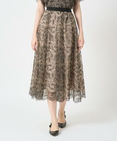 ANAYI / アナイ ロング・マキシ丈スカート | レースフラワーチュールギャザー スカート