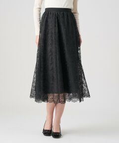 ANAYI / アナイ ロング・マキシ丈スカート | レースフラワーチュールギャザー スカート