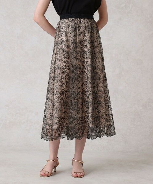 ANAYI / アナイ ロング・マキシ丈スカート | レースフラワーチュールギャザー スカート | 詳細1