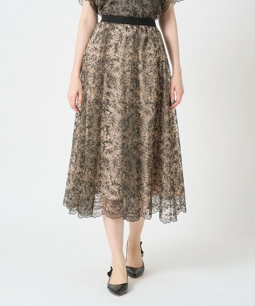 ANAYI/アナイ レースフラワーチュールギャザー スカート beige (11) 36 ANAYI/アナイ レースフラワーチュールギャザー スカート beige (11) 36