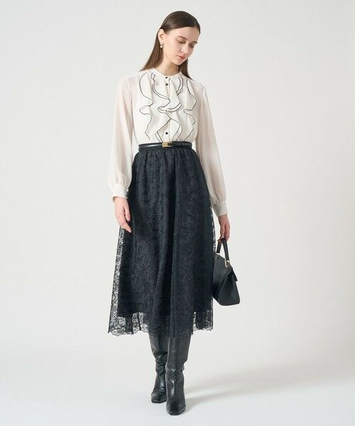 ANAYI / アナイ ロング・マキシ丈スカート | レースフラワーチュールギャザー スカート | 詳細16