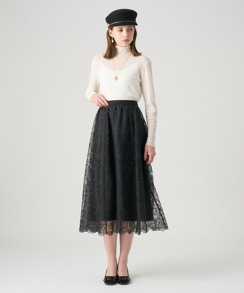 ANAYI / アナイ ロング・マキシ丈スカート | レースフラワーチュールギャザー スカート | 詳細17
