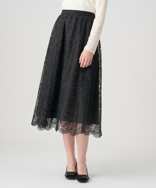 ANAYI / アナイ ロング・マキシ丈スカート | レースフラワーチュールギャザー スカート | 詳細13