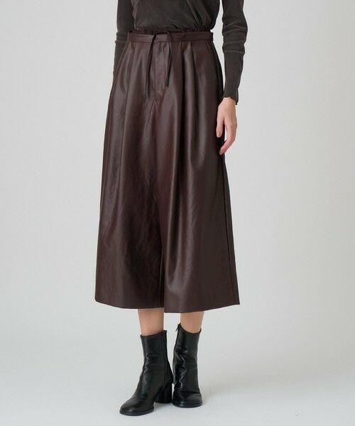 ANAYI / アナイ その他パンツ | オイルドレザーライクガウチョパンツ | 詳細1