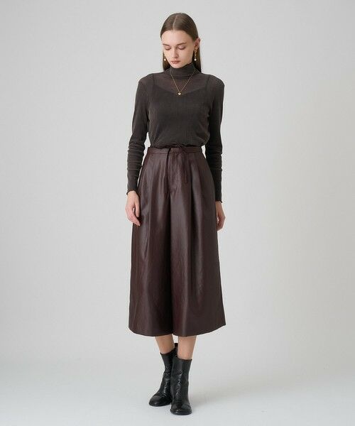 ANAYI / アナイ その他パンツ | オイルドレザーライクガウチョパンツ | 詳細8