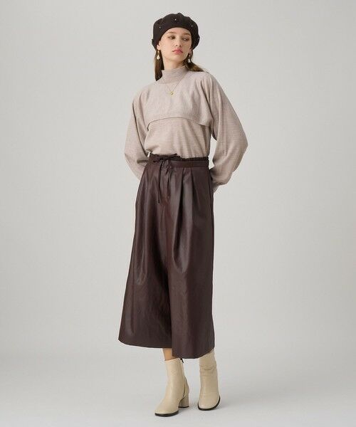 ANAYI / アナイ その他パンツ | オイルドレザーライクガウチョパンツ | 詳細11