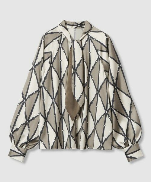 ANAYI / アナイ シャツ・ブラウス | ベルトプリントボウタイ ブラウス | 詳細12
