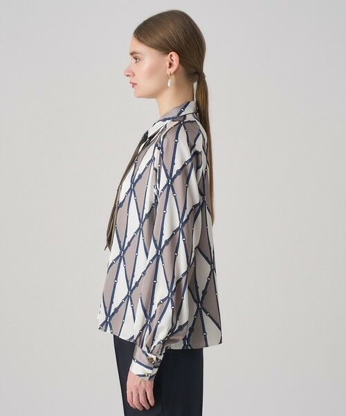 ANAYI / アナイ シャツ・ブラウス | ベルトプリントボウタイ ブラウス | 詳細2