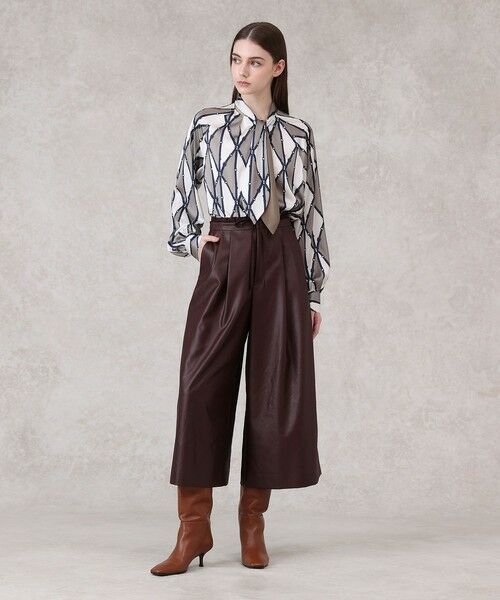 ANAYI / アナイ シャツ・ブラウス | ベルトプリントボウタイ ブラウス | 詳細5