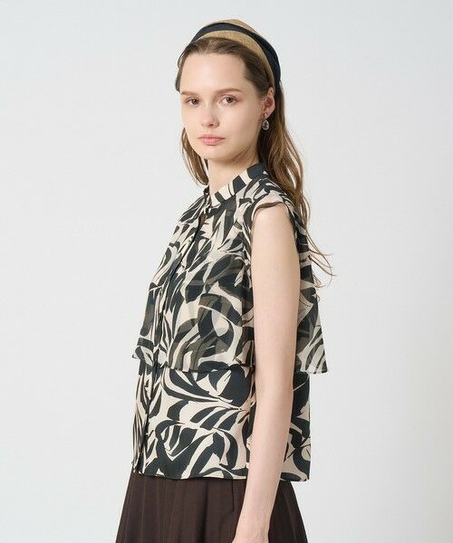 ANAYI / アナイ シャツ・ブラウス | 【セットアップ対応商品】アートリーフノースリコンビ ブラウス | 詳細8