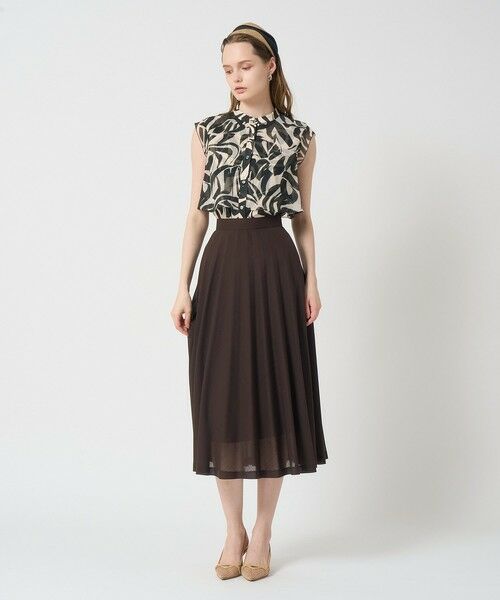 ANAYI / アナイ シャツ・ブラウス | 【セットアップ対応商品】アートリーフノースリコンビ ブラウス | 詳細10