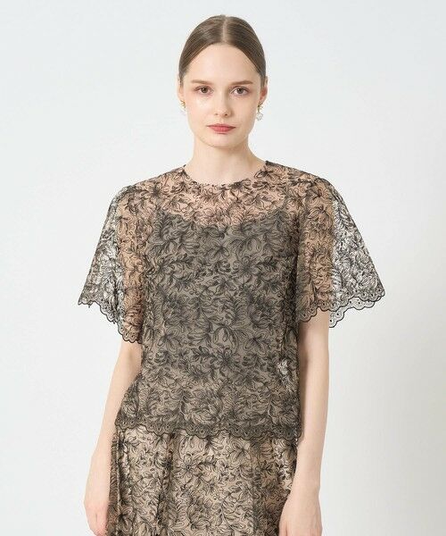 ANAYI / アナイ シャツ・ブラウス | レースフラワーチュールTブラウス | 詳細1