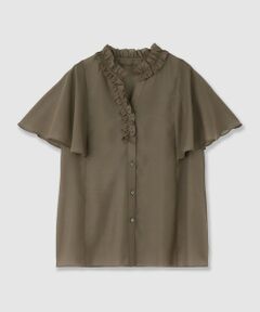 ANAYI / アナイ シャツ・ブラウス | スパンローンフリルネックブラウス