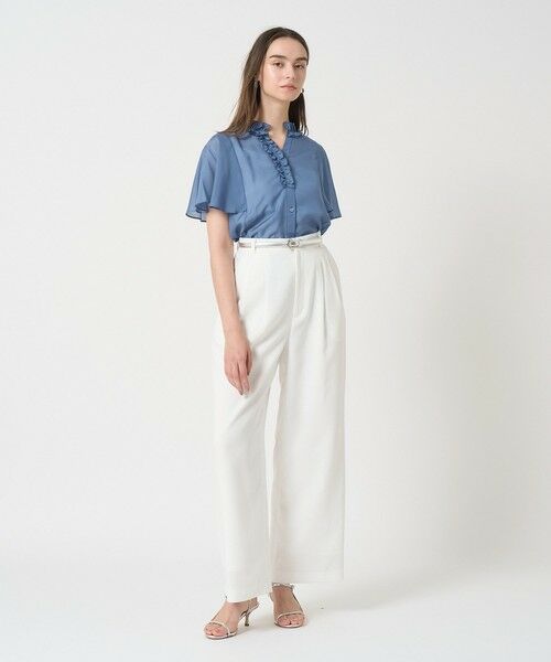 ANAYI / アナイ シャツ・ブラウス | スパンローンフリルネックブラウス | 詳細5