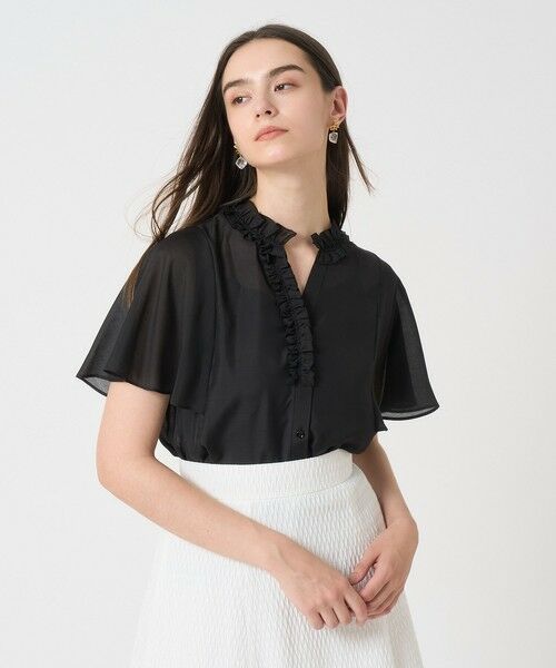 ANAYI / アナイ シャツ・ブラウス | スパンローンフリルネックブラウス | 詳細17