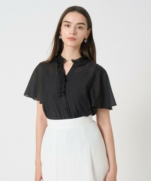 ANAYI / アナイ シャツ・ブラウス | スパンローンフリルネックブラウス | 詳細18