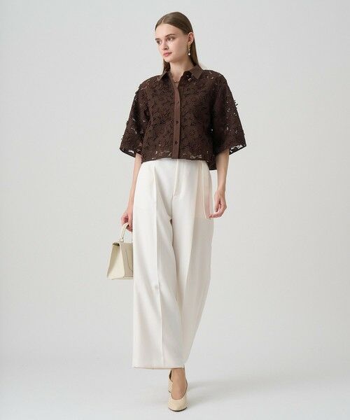ANAYI / アナイ シャツ・ブラウス | レース刺繍クロップドシャツ | 詳細3