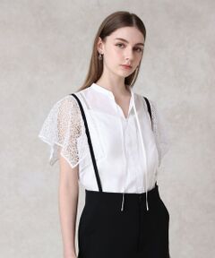 ANAYI / アナイ シャツ・ブラウス | ケミカルレーススリーブコンビ ブラウス