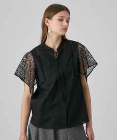 ANAYI / アナイ シャツ・ブラウス | ケミカルレーススリーブコンビ ブラウス
