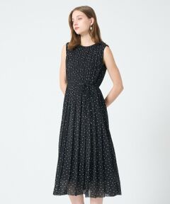 ANAYI / アナイ ミニ丈・ひざ丈ワンピース | ソフトジャージドットプリーツワンピース