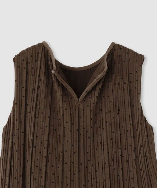 ANAYI / アナイ ミニ丈・ひざ丈ワンピース | ソフトジャージドットプリーツワンピース | 詳細10