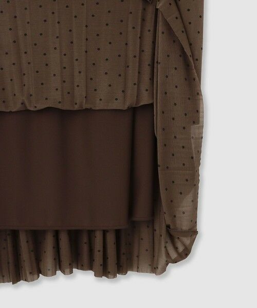 ANAYI / アナイ ミニ丈・ひざ丈ワンピース | ソフトジャージドットプリーツワンピース | 詳細13