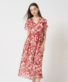 ANAYI / アナイ ロング・マキシ丈ワンピース | アートリーフシフォンロング ワンピース