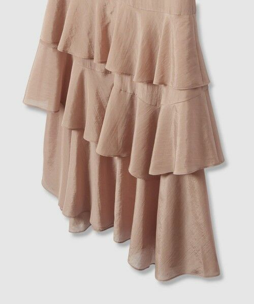 ANAYI / アナイ ミニ丈・ひざ丈ワンピース | トリアセエアリーローンティアード ワンピース | 詳細8