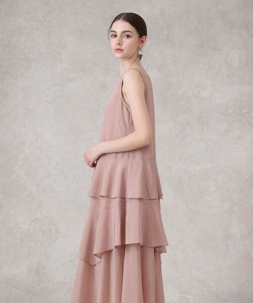 ANAYI / アナイ ミニ丈・ひざ丈ワンピース | トリアセエアリーローンティアード ワンピース | 詳細2