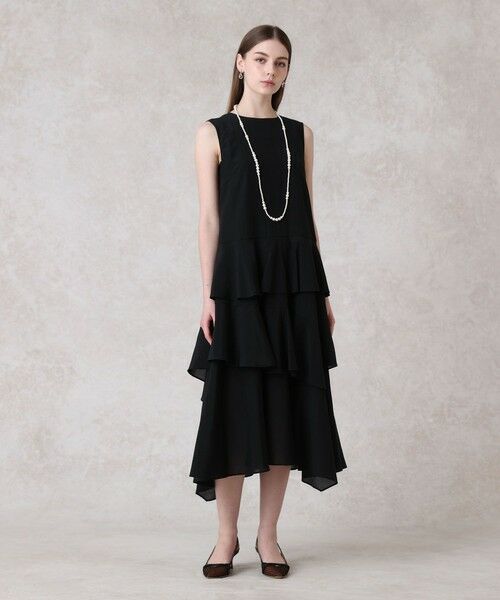 ANAYI/アナイ トリアセエアリーローンティアード ワンピース black (95) 34 ANAYI/アナイ トリアセエアリーローンティアード ワンピース black (95) 34