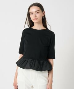 ANAYI / アナイ カットソー | ライトポンチペプラム5分袖プルオーバー